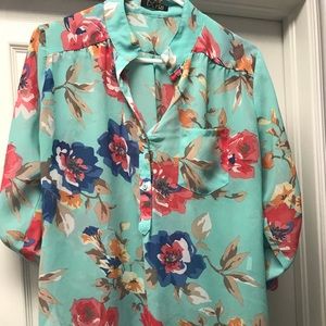 Floral blouse, size large